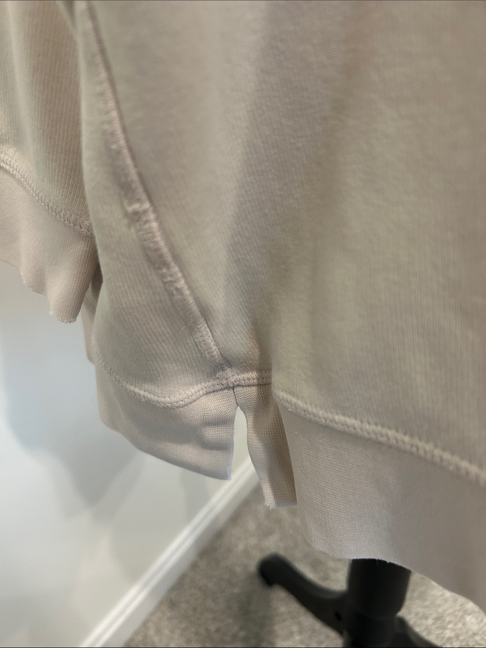 Lands' End Oversized Crewneck Sweatshirt in Light Beige - Picture 2 of 3